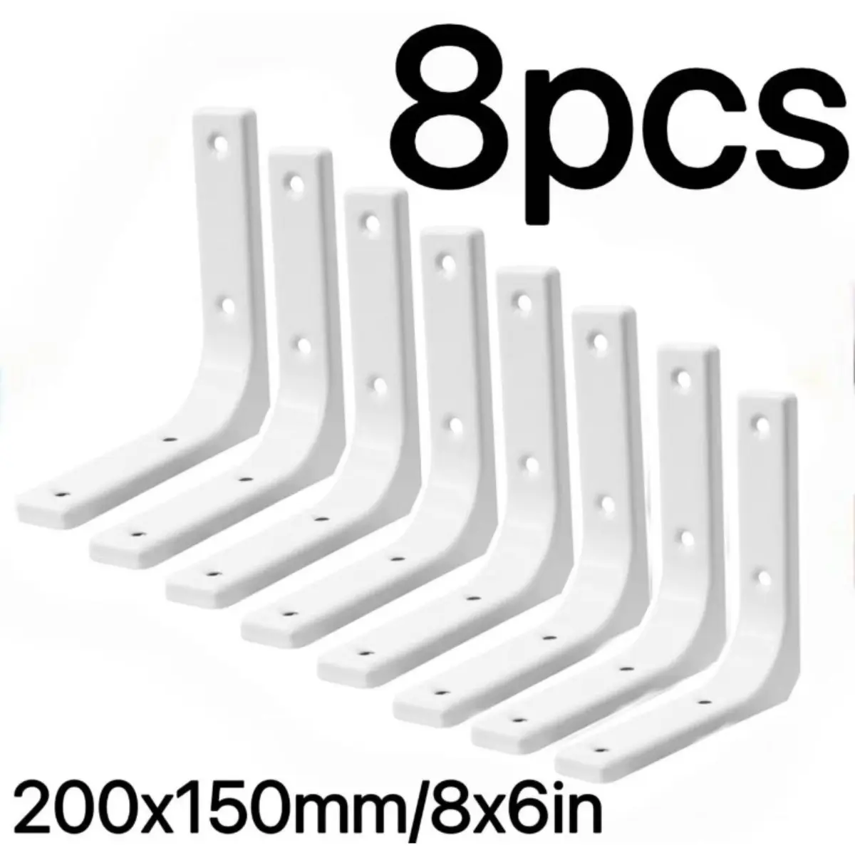Trending 8-Pack Heavy Duty L Brackets, Premium Black Metal Shelf Supports, Game-Changer for DIY Wall Storage, Lifesaver for Small Space Organization, Hot Sale Must-Have Home Decor Essential