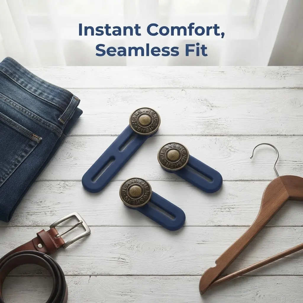 Adjustable Waist Button Extender for Pants 4 Counts Retractable No Sew Buttons Easy Installation No Tools Needed Random Style Sewing Accessories for Jeans Skirts Trousers Perfect Waistband Extension Fix for Loose Pants Quick DIY Waist Adjustment Tool