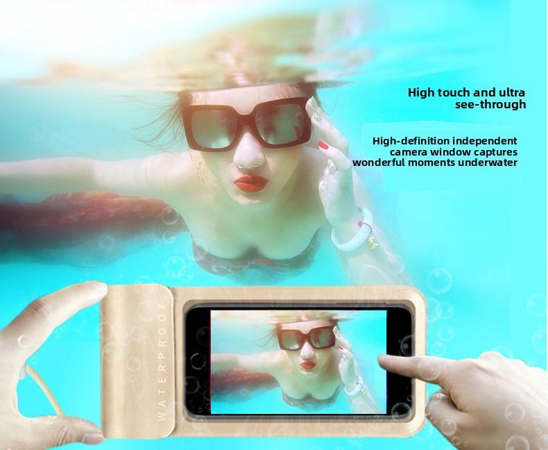 Swimming diving mobile phone waterproof bag wholesale tpu touch screen waterproof mobile phone bag, transparent mobile phone waterproof protective case