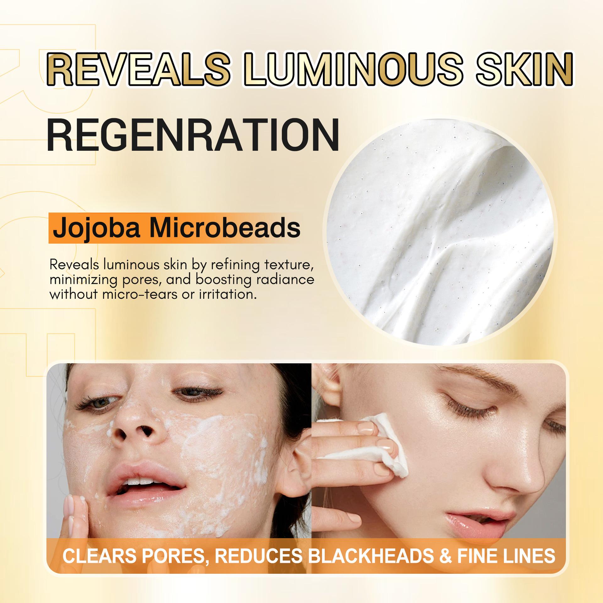 Rice scrub for facial deep pore cleansing, non-irritating, moisturizing, exfoliating dead skin cream