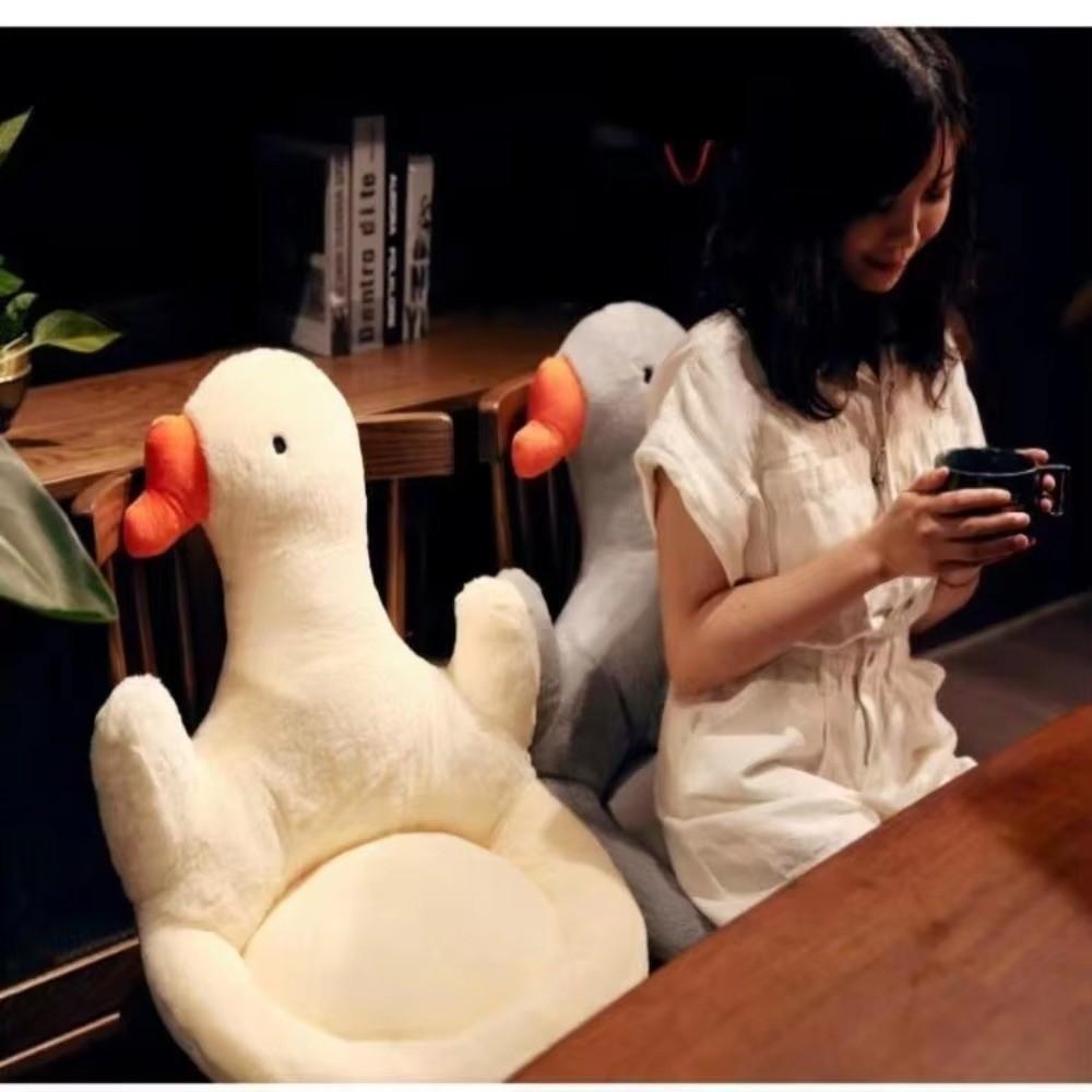 Cartoon Design Big White Goose Cushion Integrated Design Backrest Cushion Office Cushion Thickened Student Cushion