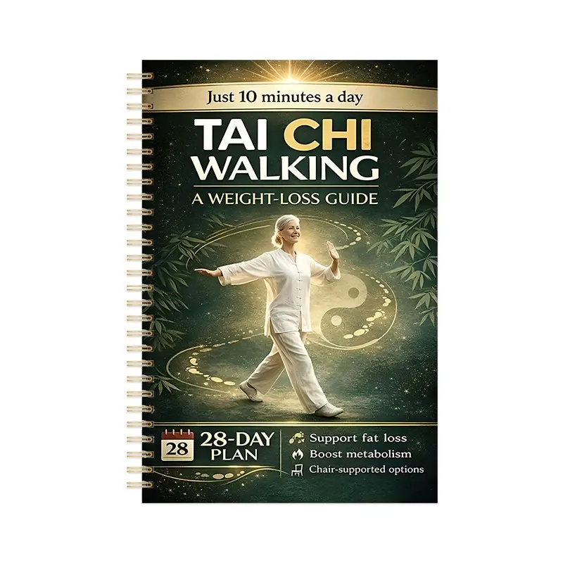 Tai Chi Walking for Weight Loss, 28-Day Plan for Seniors, Gentle Daily Walk, Joint-Friendly, Low-Impact, Indoor/outdoor, Improves Balance