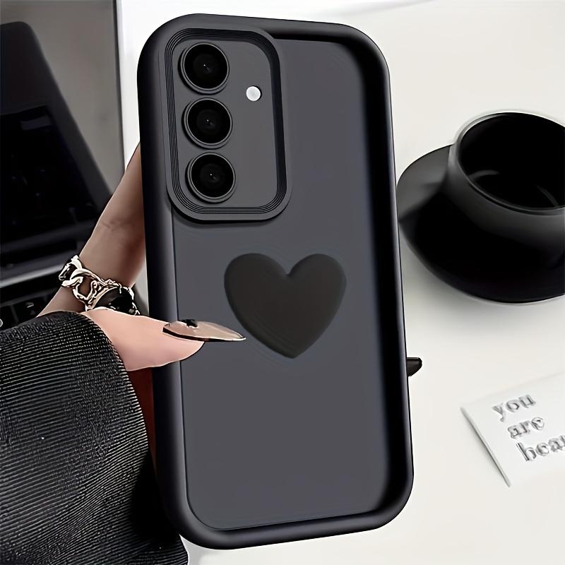 TPU Mobile Phone Case with Heart Shape Decoration Compatible with Galaxy A56/A55-5G/A36/A35-5G/A26-5G/A25-5G/A16-5G/A15/73-5G