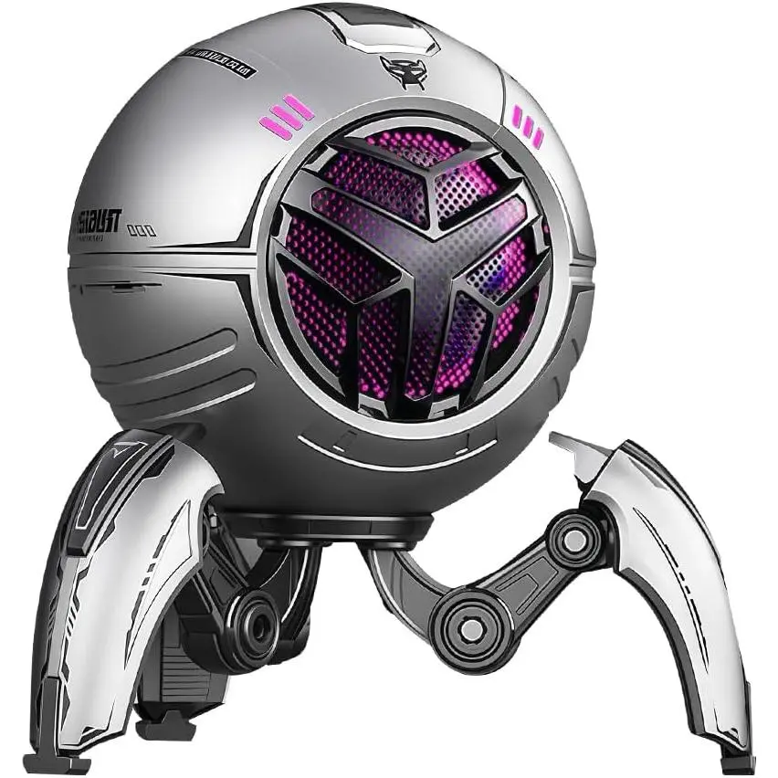 Transformers Bluetooth Speaker, Bluetooth 5.4 Wireless Portable Speaker, Colorful RGB Lights, Stereo Sound Bass, TWS Pairing for Home/Party/Game/Work, Gift Ideas, Grey - Optimus Prime