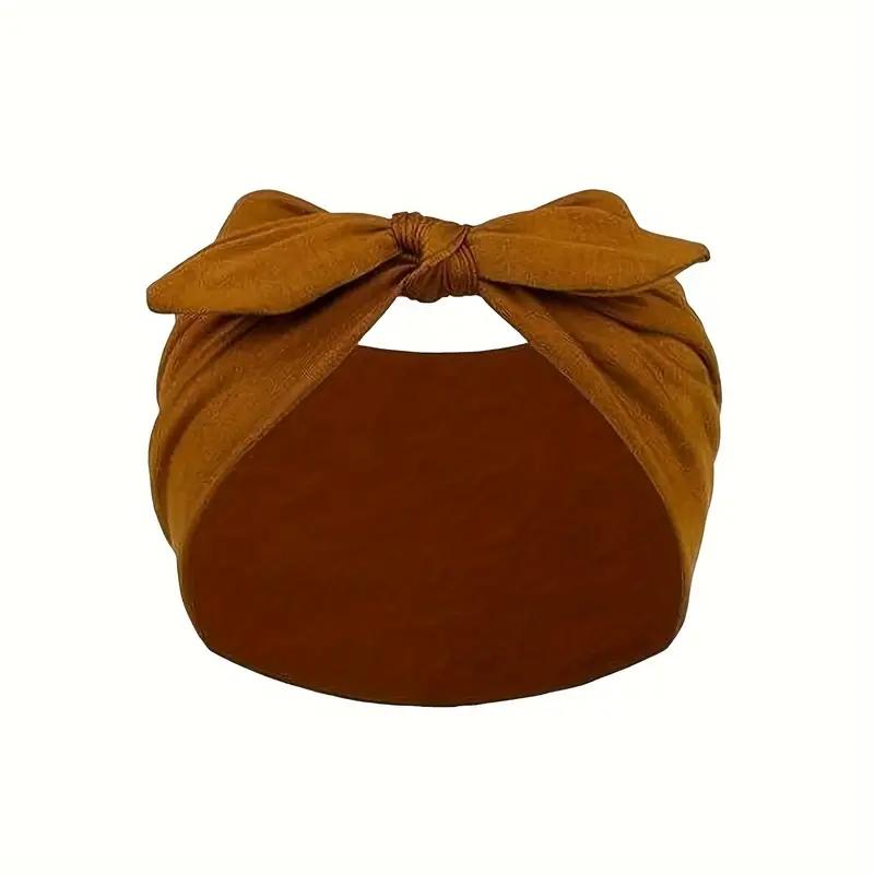 Fashion Solid Color Hair Tie, Soft Elastic Loose Headband, Comfortable Multi-Scene Use, Elegant Bow Design, Perfect for Daily & Vacation Style, Headband Head Wrap