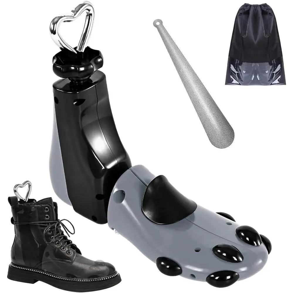 Shoe Stretcher Women Men Professional Boot Stretcher Adjustable Width Length for Wide Feet (L (Wm's 11-14;men's 10-14) Grey1pcs)
