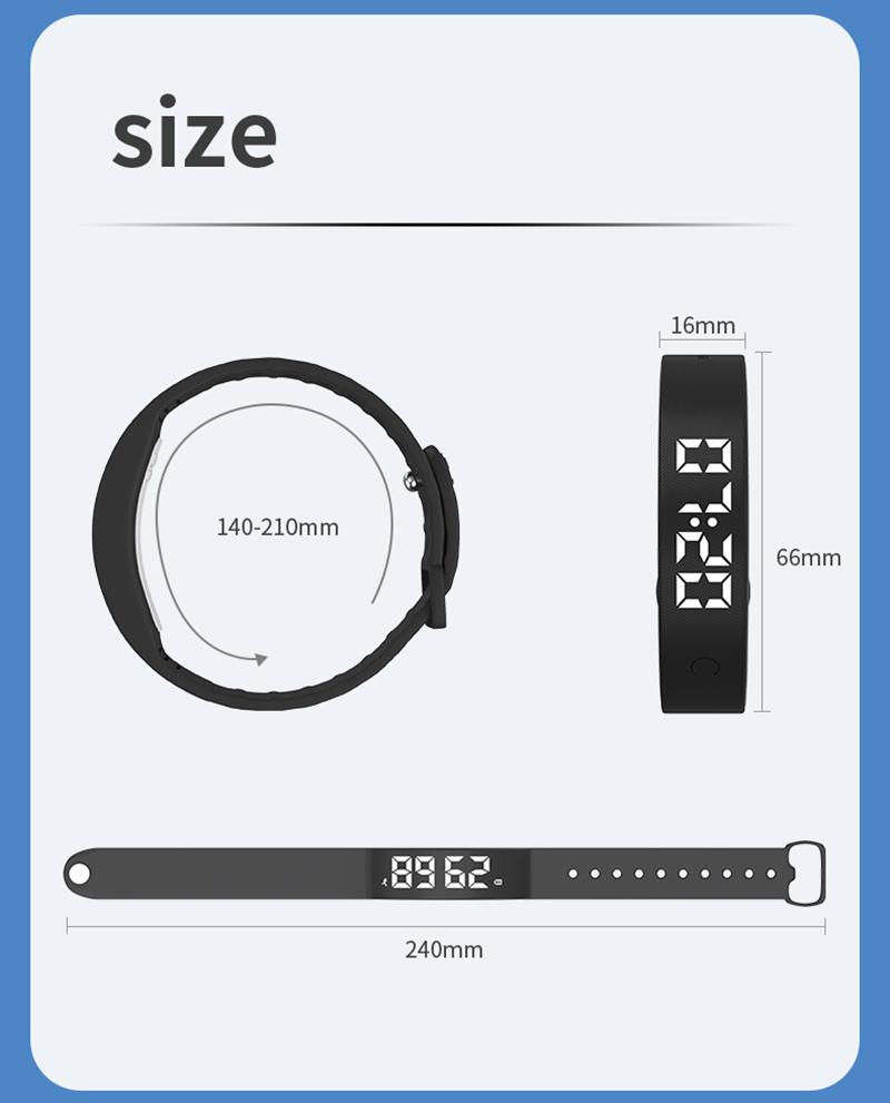 Smart Multifunctional Wristband Fitness Bracelet IP65 Waterproof Sport LED Activity Sleep Tracker 24 Hours Pedometer Smart Watch