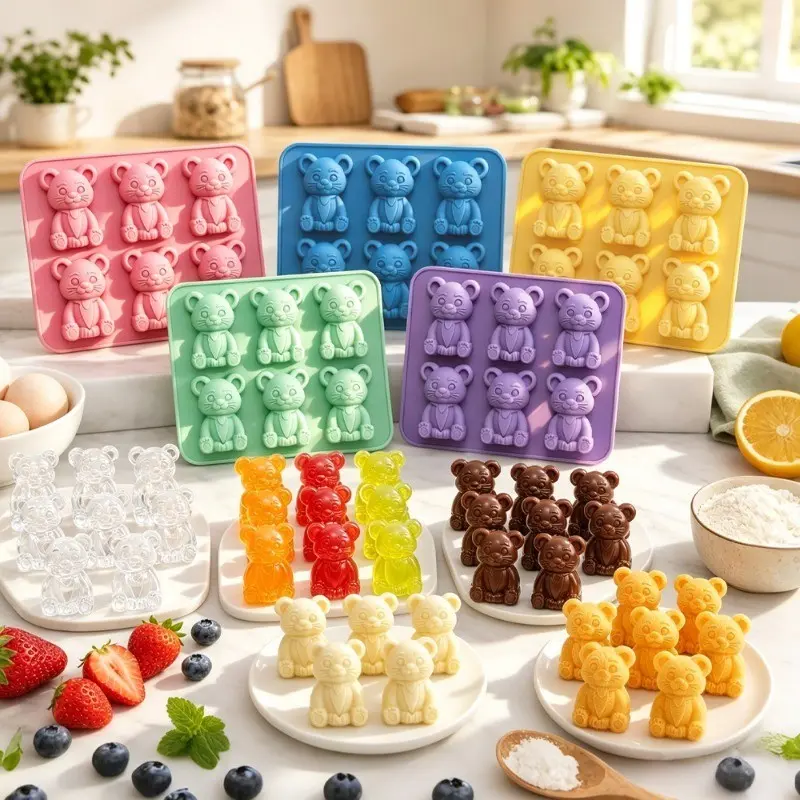 Creative Six-Piece Silicone Mold, Mickey Mouse 6.8 Inch Baking Mold, Non-Stick, Easy to Remove and Clean, Ideal for Parties and Business Use