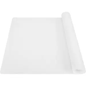 Thick Silicone Counter Mat Large 23.4"by15.6", Heat Resistant Mat for Kitchen Table/Countertop Protector/Non Stick Pastry Baking Placemats, Silicone Pad for Crafts Kids, Super Kitchen Clear