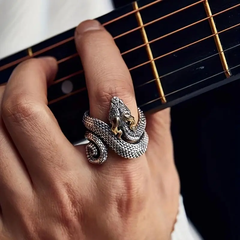 [Vintage Python Ring] Vintage Python Ring - Unique Vintage Style Adjustable Unisex Open Design Non-Plated Fashion Ring