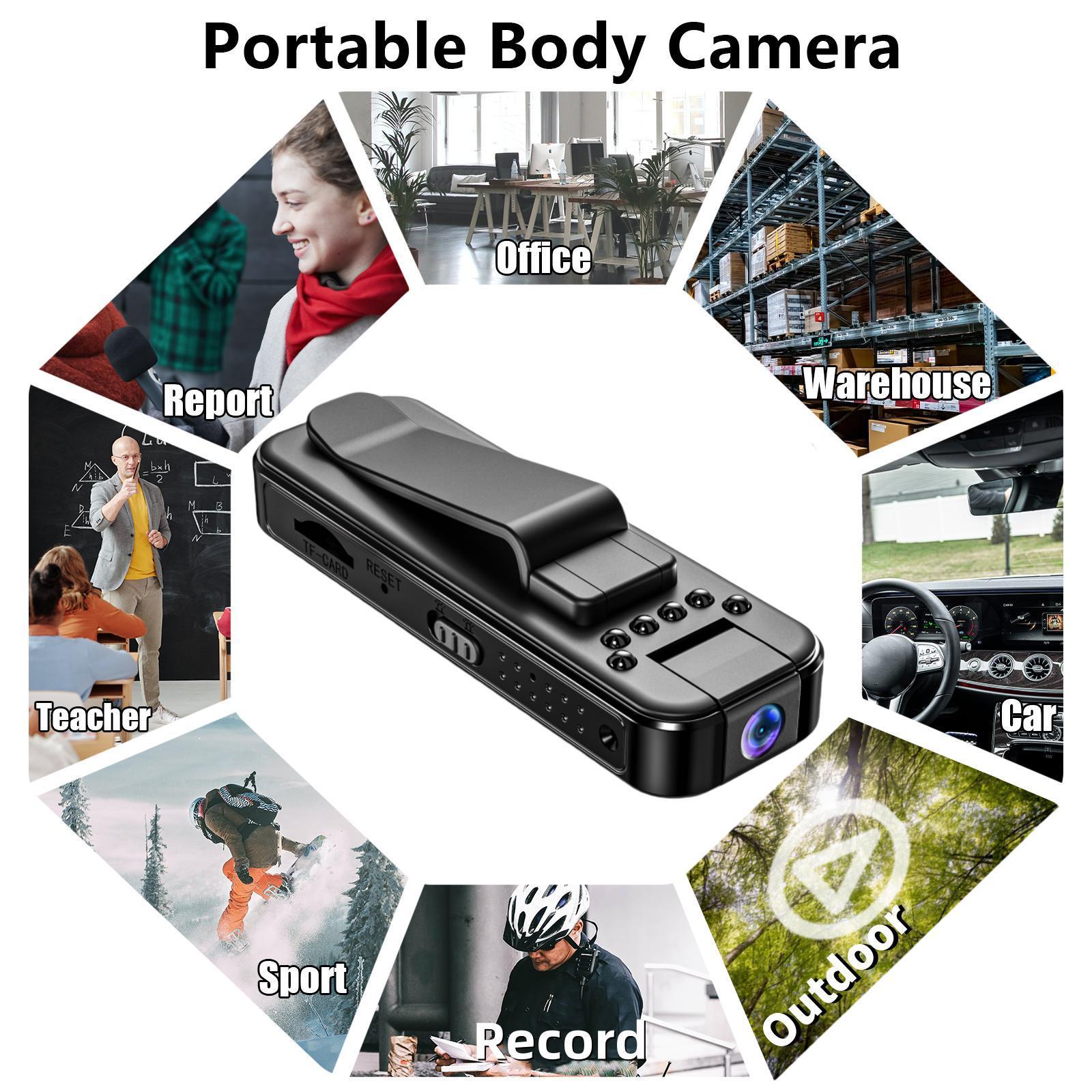 Wireless 1080P Vlog Body Camera, Wearable Body Cam with Night-Vision & 180 °         Rotation Lens – Lightweight Camcorder for Outdoor Recording & Travel