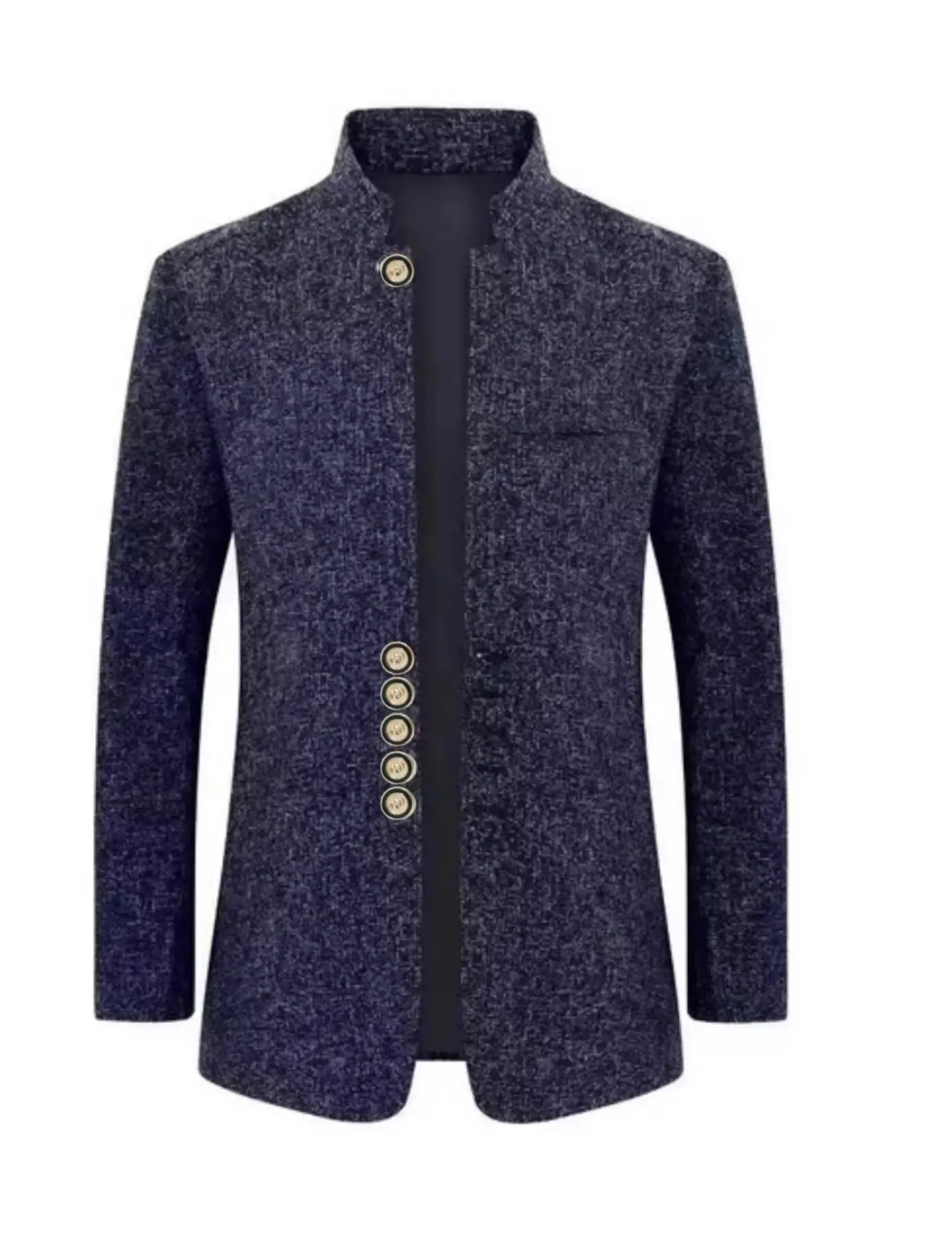 Men's Spring Summer Suit Jacket, Stand Collar Zhongshan Style, Fashion Casual Business Blazer, Stylish Outerwear for Men