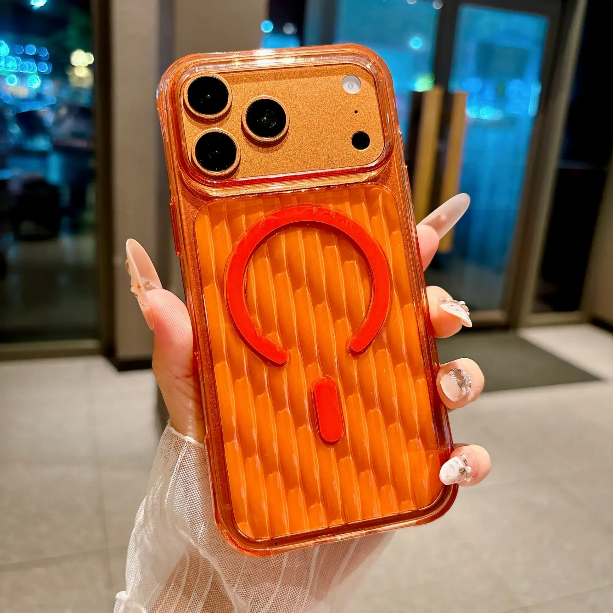 Water Ripple AF Anti-Drop Magnetic Case for iPhone 17 16 15 14 13 Pro Max Samsung Galaxy S26 S25 S24 Ultra