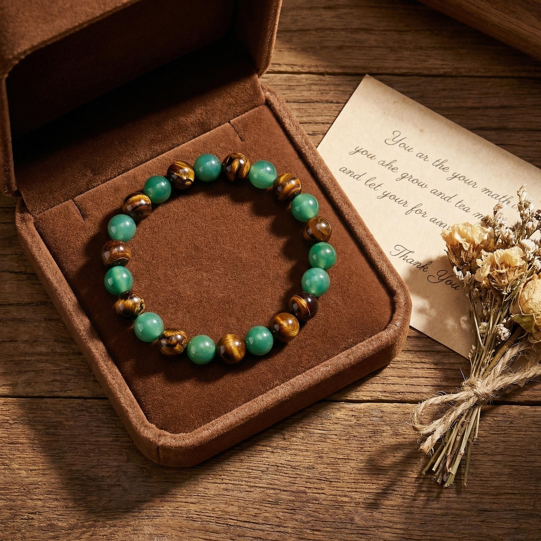 Jade Bracelet & Beaded Protection Bracelets |   Bracelet for Men Women |   Bracelet Stack Essential |   Matching Couple Bracelets |   Couples Freak Gifts |   Men Accessories Tiger Eye Stone Crystal