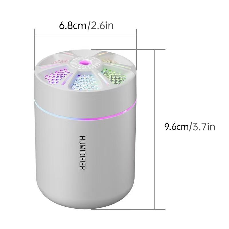 USB Powered Air Humidifier, Portable Mini Aroma Diffuser with Colorful LED Light, Silent Humidifier for Home, Bedroom, Car, Silent Spray Humidifier, Home Travel Humidifier