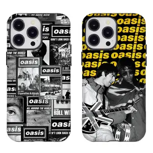 Oasis Band Vintage Poster Collage Phone Case Britpop Classic Album Art Print Compatible for iPhone 17 16 15 14 13 12 11 and for Samsung S21-S25 Ideal Gift for Her/Him