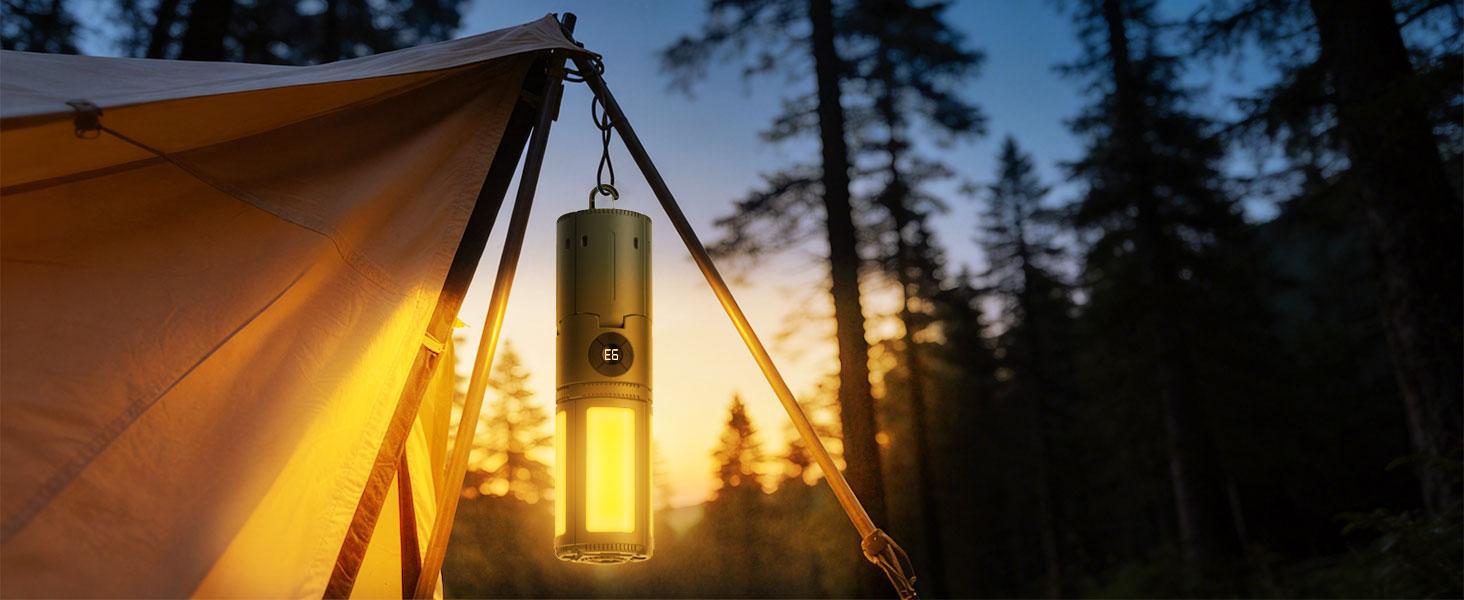 Telescopic Camping Lights with Stand, 14000mAh Rechargeable Camping Lantern with Display, Hook and IPX5 Waterproof, Outdoor Camping Lights for Travel, Fishing, Emergency Use