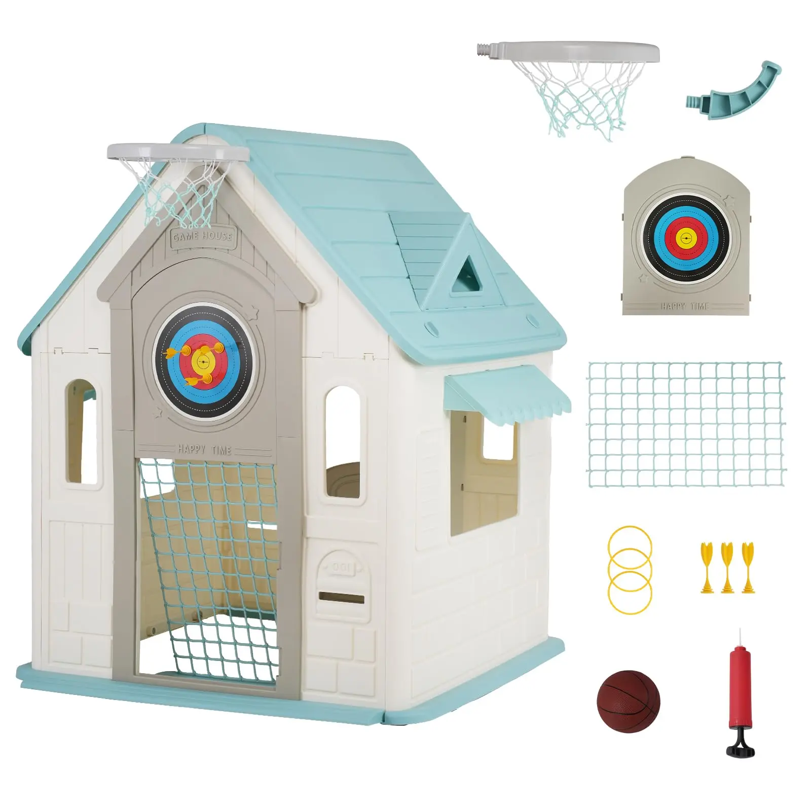 Cottage Playhouse, Indoor/Outdoor Playset, Made of Durable Plastic