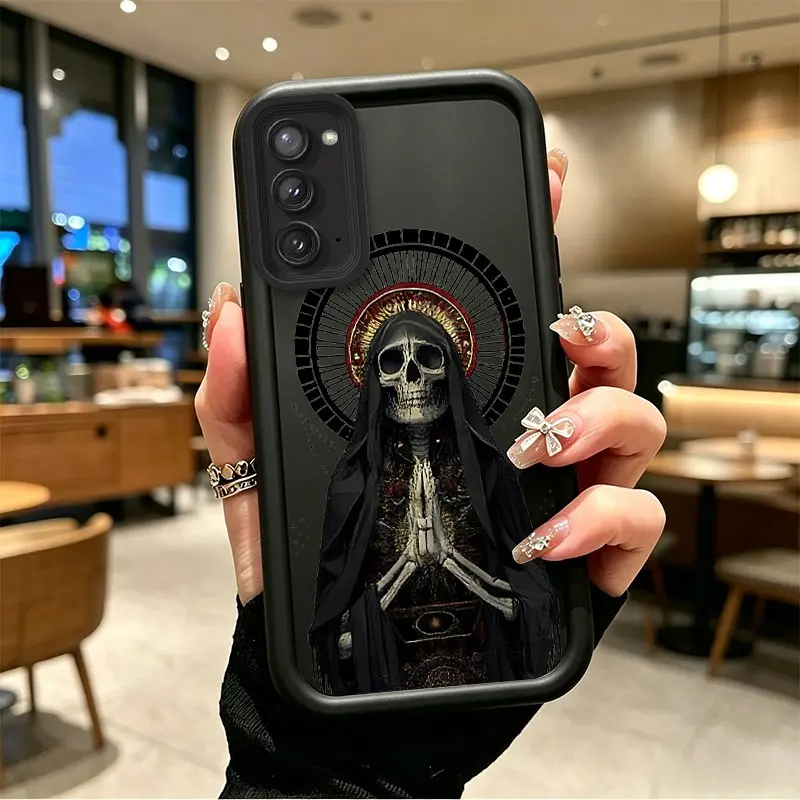 Phone case for Samsung GALAXY NOTE 20 TPU Shockproof Gift Praying Santa Muerte Skull Phone Case soft silicone Celestial Eye Layered Phone Case BOJTMMEK