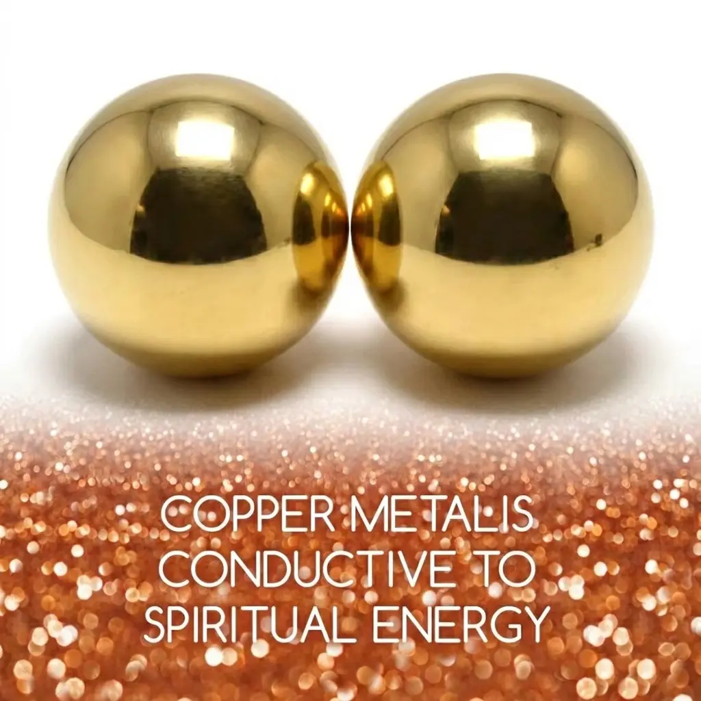 2pcs 100% Solid Copper Sphere 1.5in Globe for Meditation, Body Healing, Reiki Balancing Chakras, Crystal Recharging, Focused Energy, Therapy
