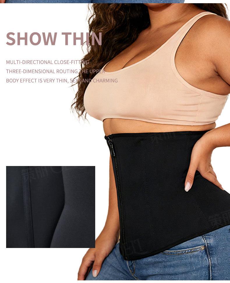 Waist Trainer Exercise Corset European and American Plus Size Waist Cincher Hourglass Waist Shaper Zipper Button Shapewear