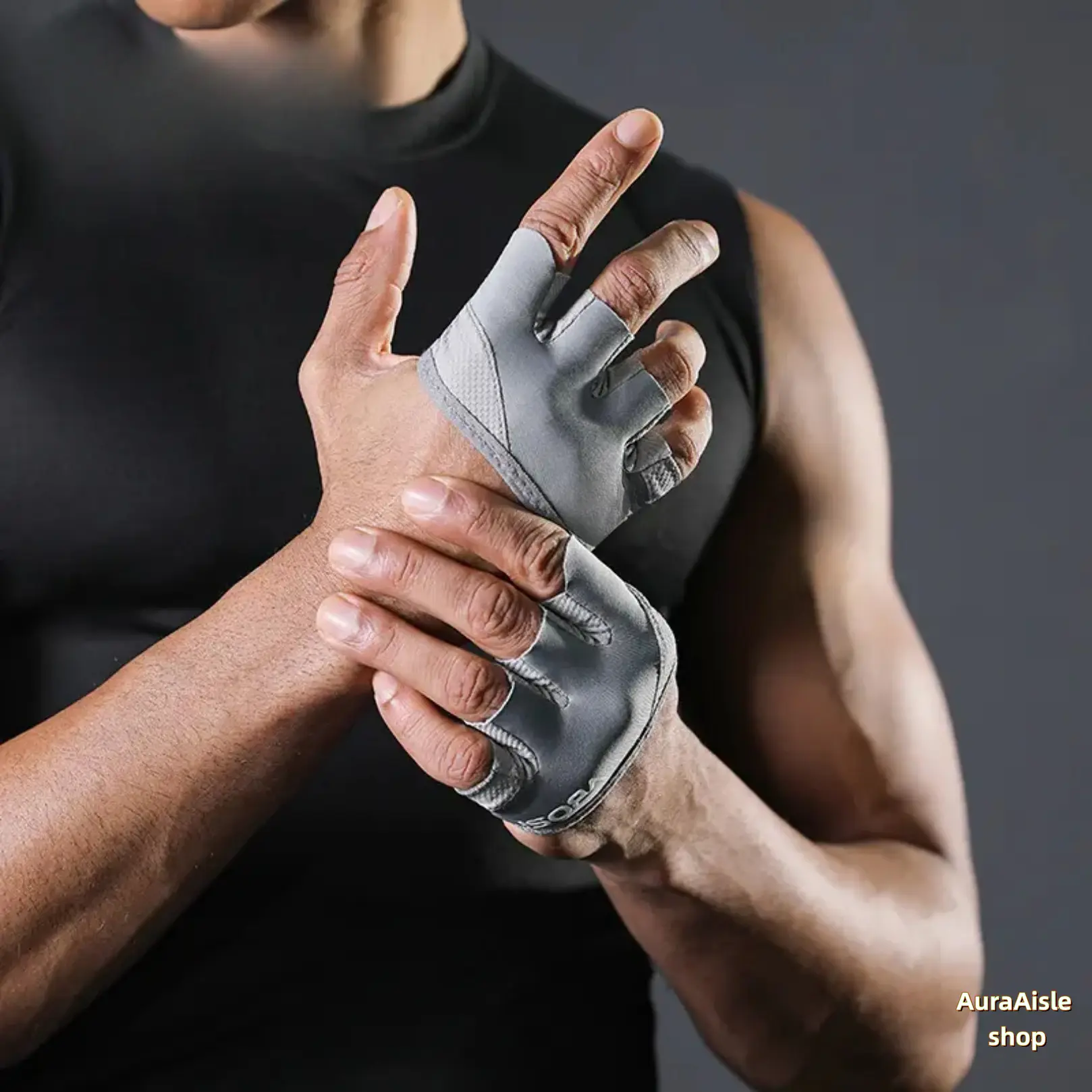 Unisex Half Finger Fitness Gloves Made Of Moisture Wicking Quick Dry Fabric, Ergonomic Anti Slip Lightweight Hand Protectors With Palm Support, Durable Training Gear Suitable For Gym Workouts Yoga Pilates And Daily Strength Fitness Exercise