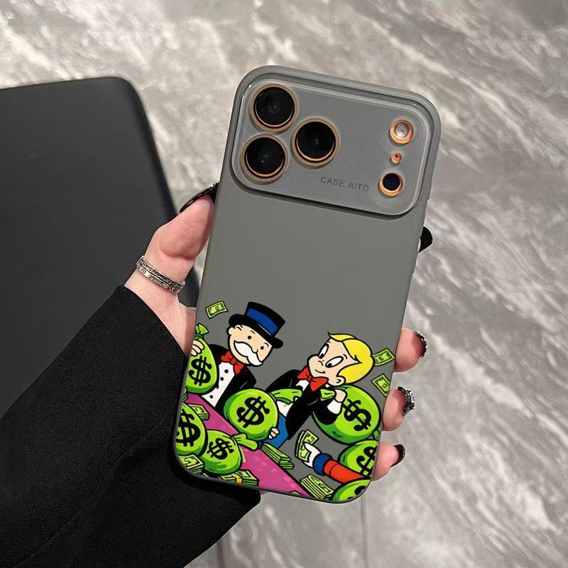 DarlingCase Graffiti Monopoly Print Phone Case Ultra Skin Friendly Touch All Inclusive Lens Compatible with IPhone 17 Pro Max, IPhone 16 Pro Max, 15/14/13/12 Stylish Protection for Your Device