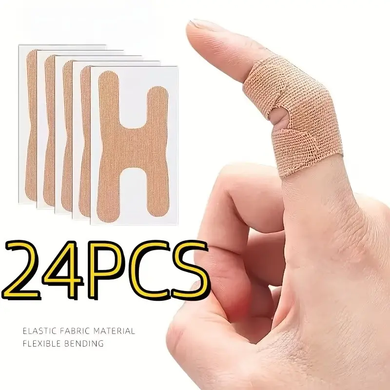 24 Pieces Self-Adhesive Finger Tape, Flexible Breathable PP Material, Ideal for Fitness and Athletes, Sports Bandage for Activities