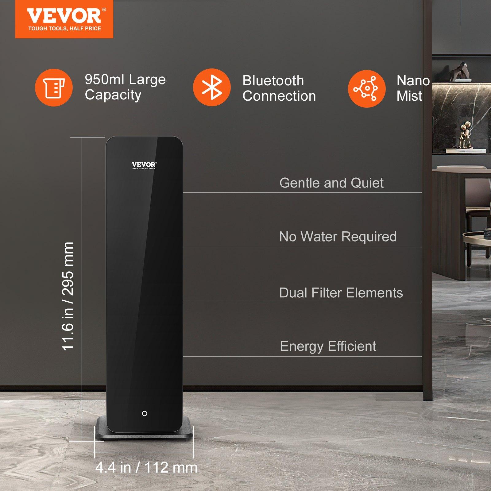 VEVOR Scent Air Machine for Home, 950ml Bluetooth Smart Cold Air Diffuser, 3000sq.ft Waterless Essential Oil Scent Air Diffuser, Floor Standing Aromatherapy Machine for Large Room, Office, Hotel