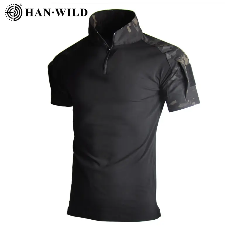 Men's Camouflage Tactical Cotton T-Shirt | Breathable, Durable Combat Style Shirt for Outdoor Adventures