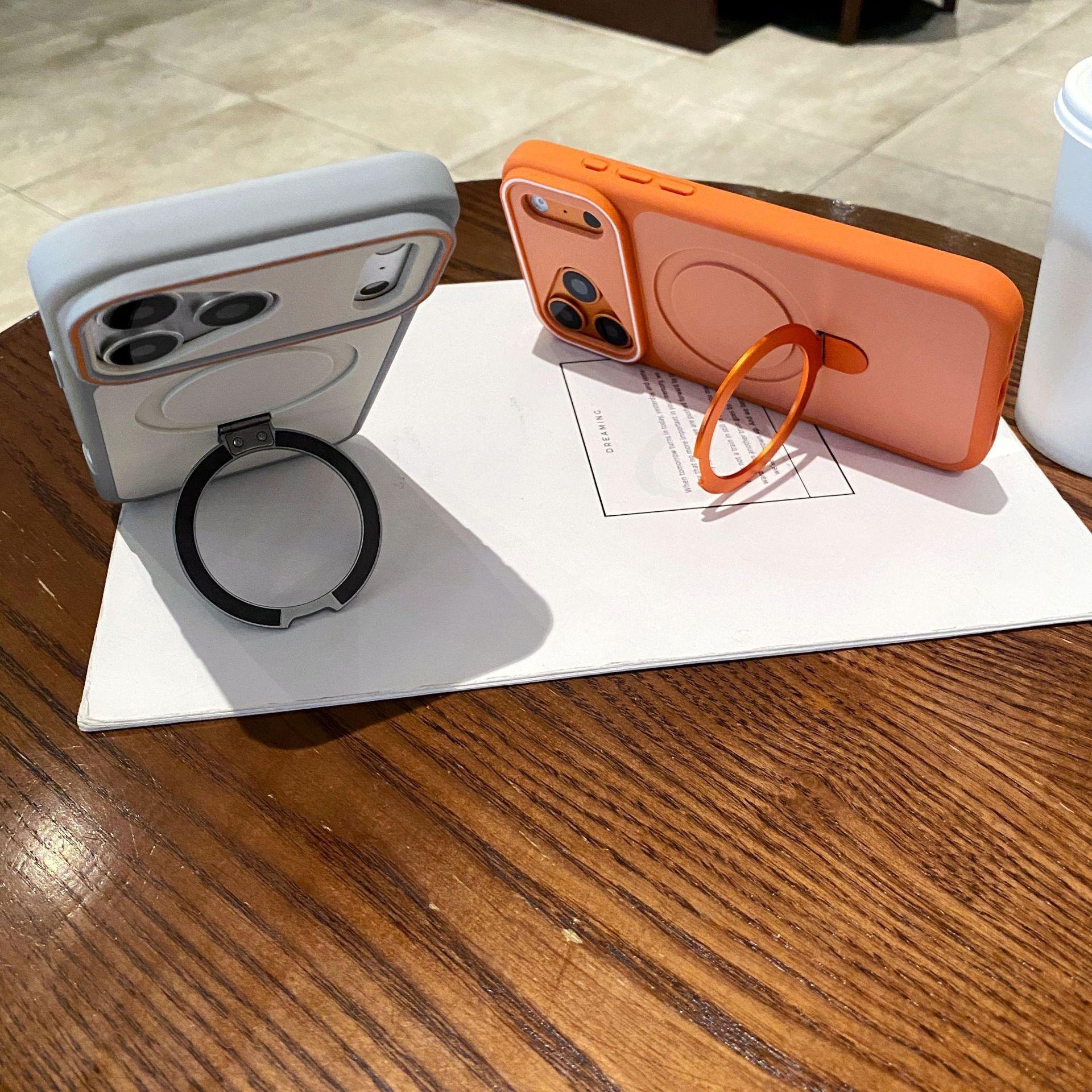 Dual-color Phantom Stand Case for Apple 17 Pro Max, iPhone 16 Pro Max Magnetic Charging 15 Protective Cover