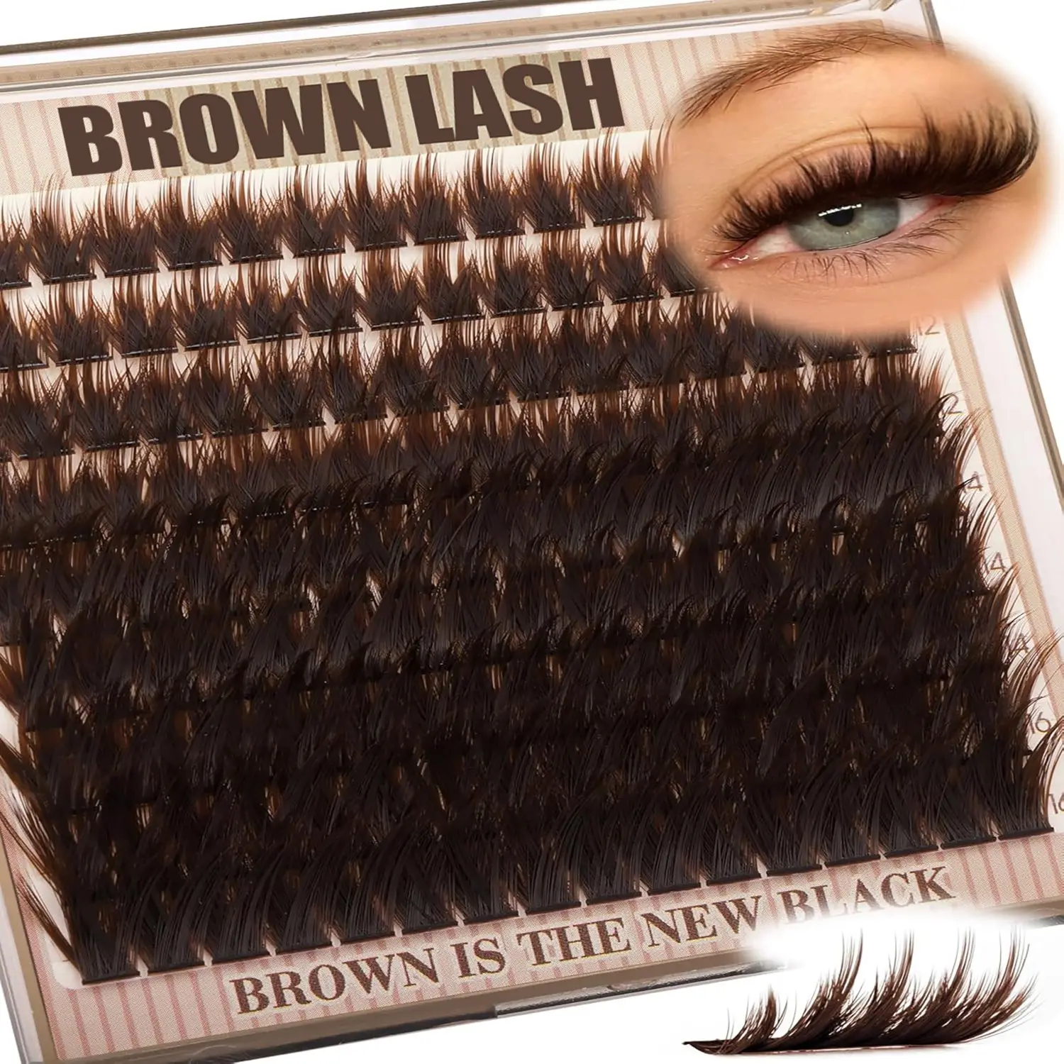 144 Pairs False Eyelash Clusters, Fluffy D Curl, 10-16mm, Dense Wispy Fake Lashes, Natural Look, Mixed Lengths