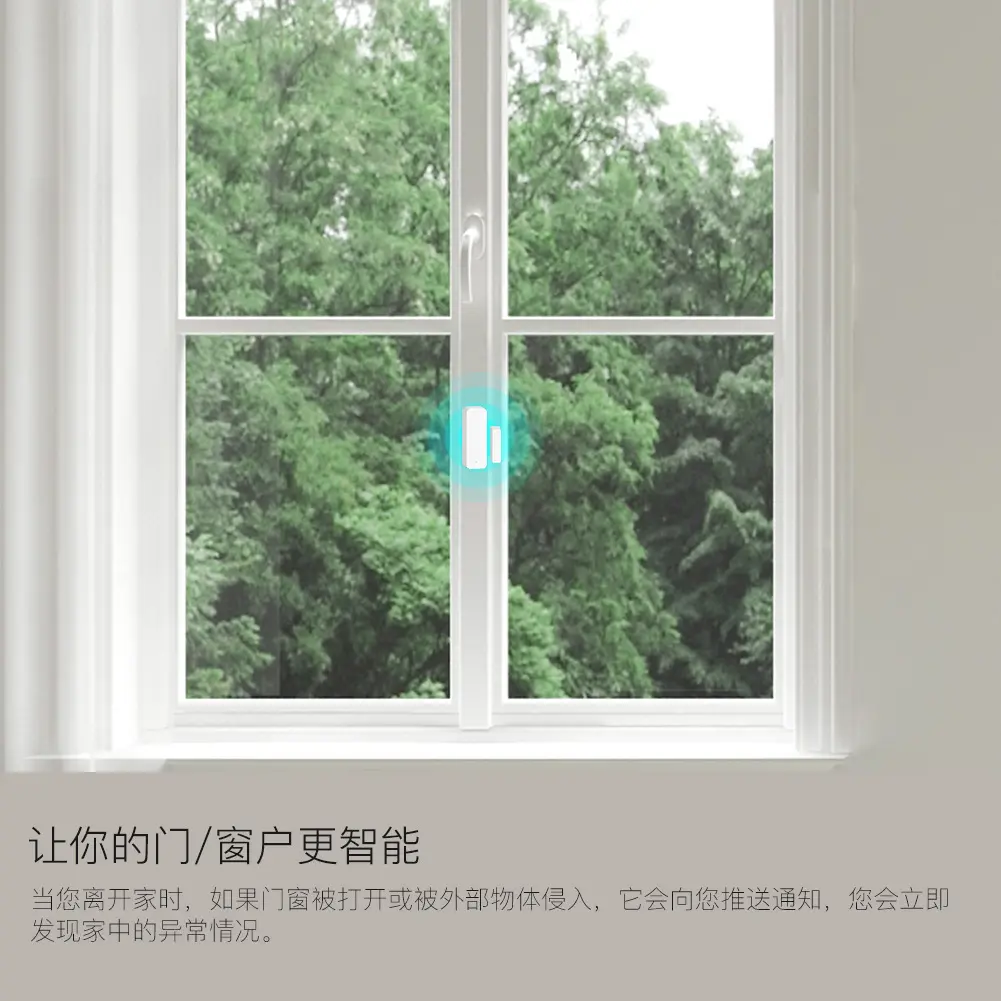 Tuya Wireless WiFi Smart Door Sensor - Battery-Powered Home Security Anti-Theft Detector with Motion Detection, Smart Home Control System, Burglary Protection, Security Tech Solutions, Batteries for Doors & Windows, Motion Detection Home Security & Survei