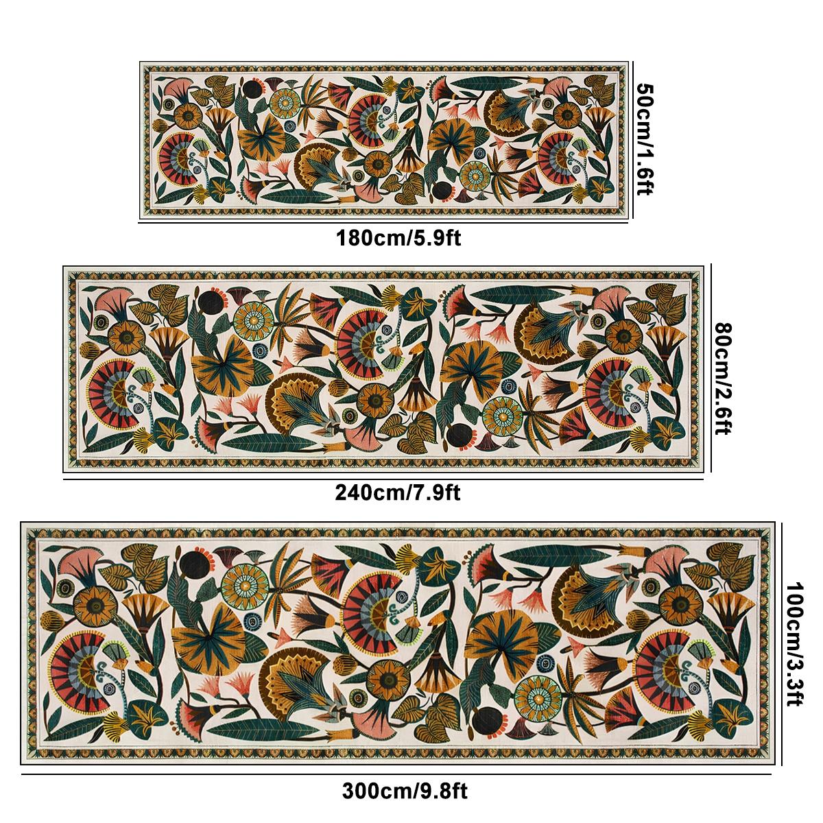 Floral Pattern Entryway Rug, 1 Count Non-slip Washable Floor Mat, Runner Carpets, Soft Floor Carpet for Home Decor Living Room Bedroom Kitchen Bathroom Decor, Cool Rugs, Unique Rugs, Decorative Rug Mat