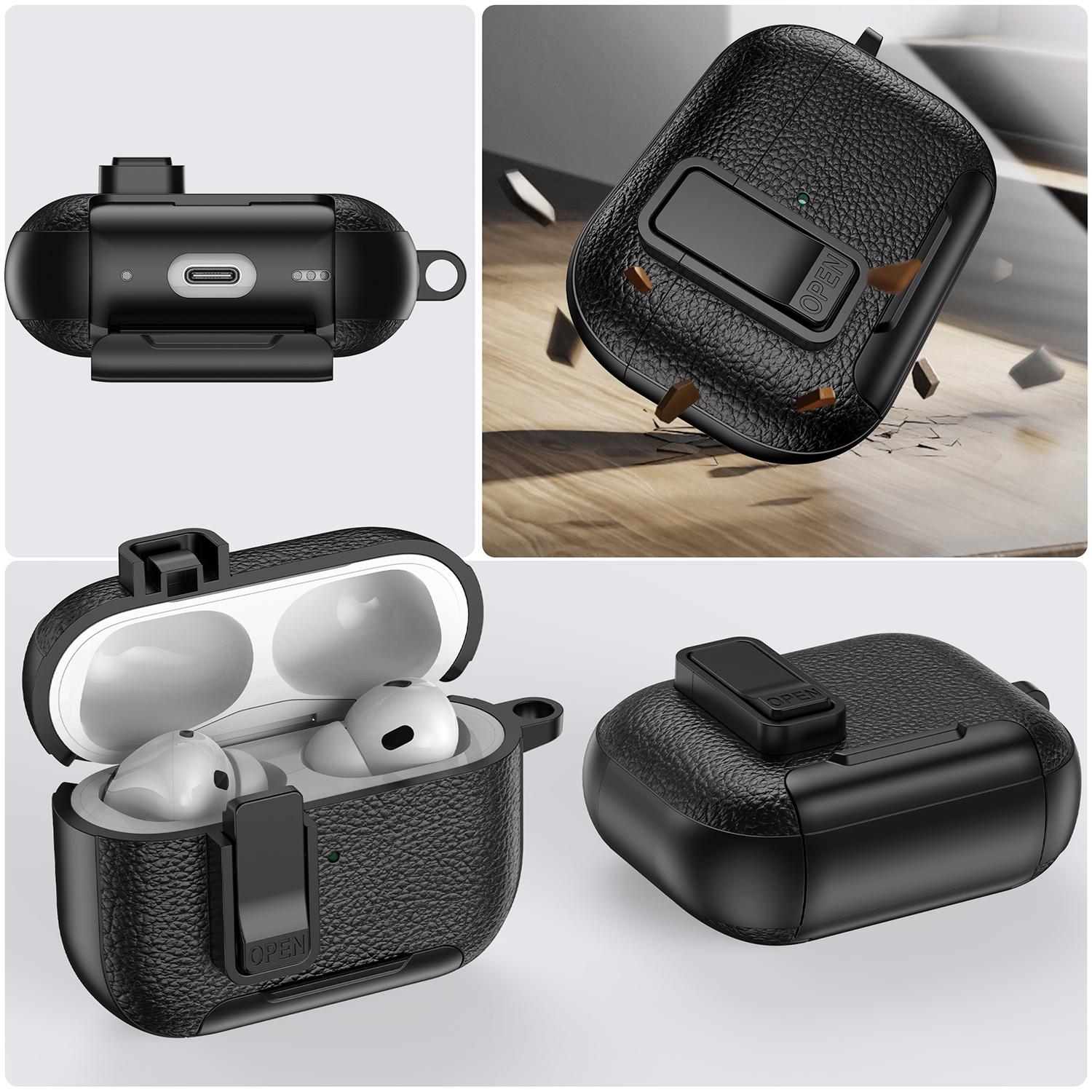 for Airpods Pro 3 2 1 4th Generation Case with Magnetic Automatic Lock, Rugged Apple Airpods Pro Cover 20, Armor Shockproof Protective Hard Shell Case Cover with Keychain for Men Women