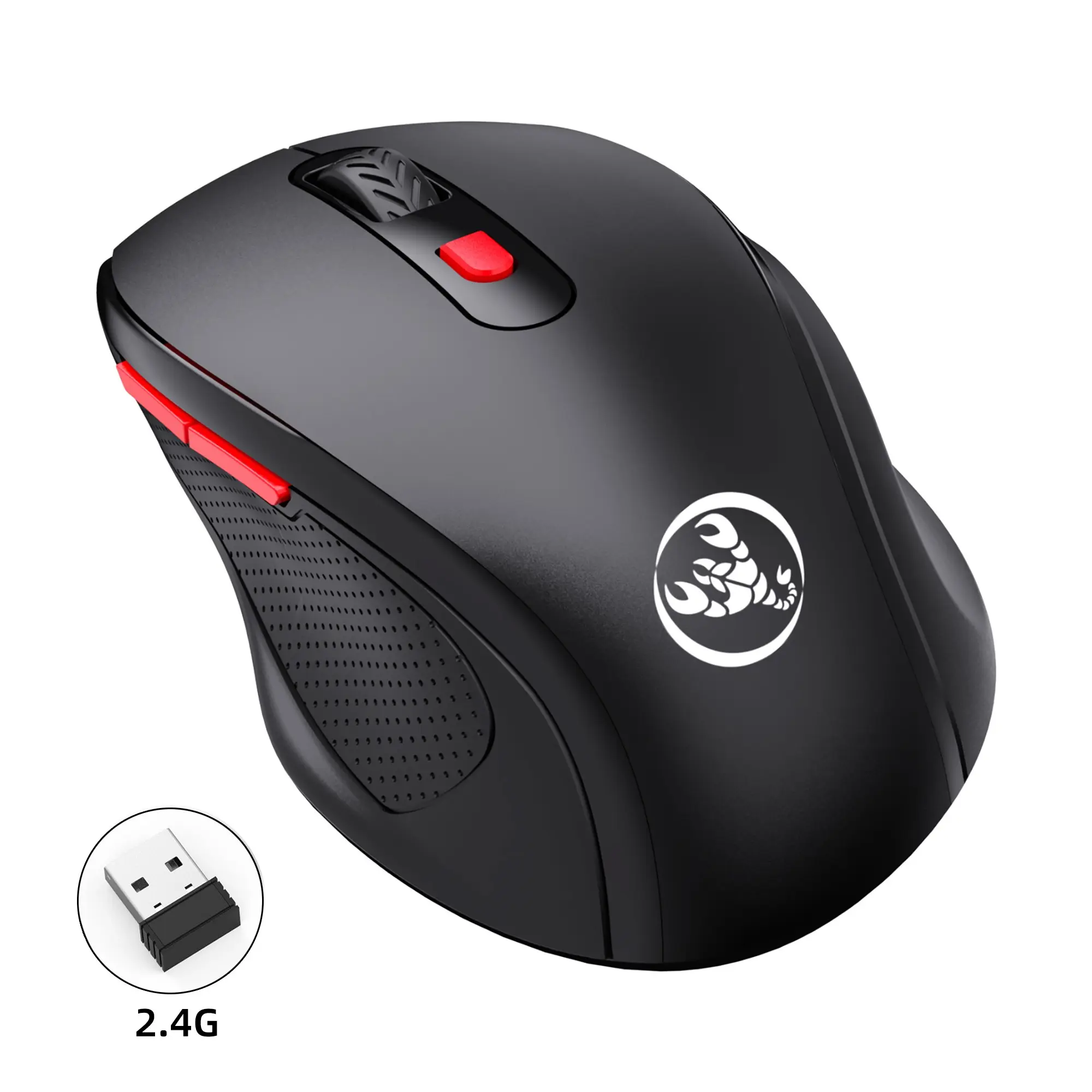 Hxsj-T67 Wireless Mouse, Cordless Mouse, 2.4g Wireless Connection, Ideal for Office and Gaming, Comfortable Design, Durable Build Quality