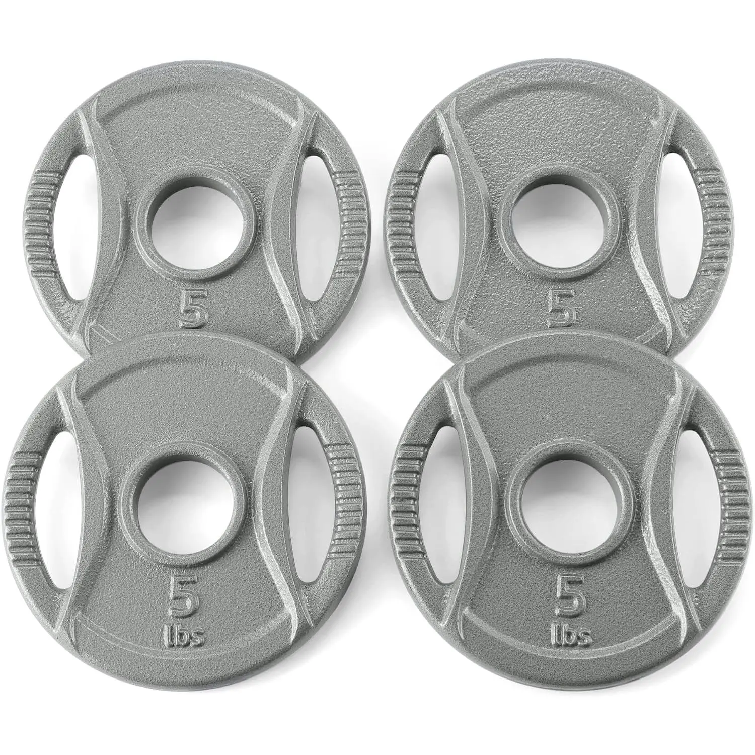 2-Inch Olympic Grip Weight Plates, Cast Iron, for Powerlifting, CrossFit & Strength Training