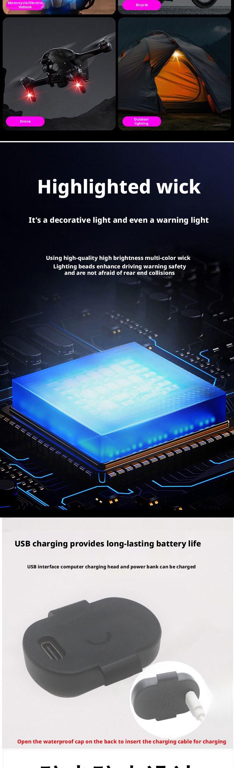 Wireless Remote Control LED Strobe Warning Lights for Motorcycle Bike ATV Safety Flash Emergency Lights with Rechargeable Battery Multiple Modes Bright Waterproof Wireless Remote Control LED Strobe Warning Lights for Motorcycle Bike ATV Safety Flash Emergency Lights with Rechargeable Battery Multiple Modes Bright Waterproof