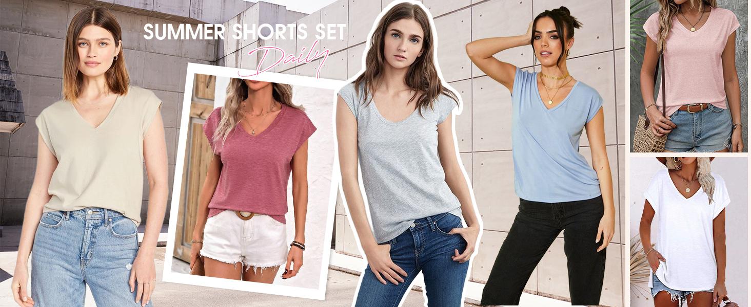 Pajama woman Women's Pajama Set 2-Piece Casual Set Comfortable Short-Sleeve Top and Shorts Cute Sleepwear Set S-XXL Easter Gift Birthday Gift