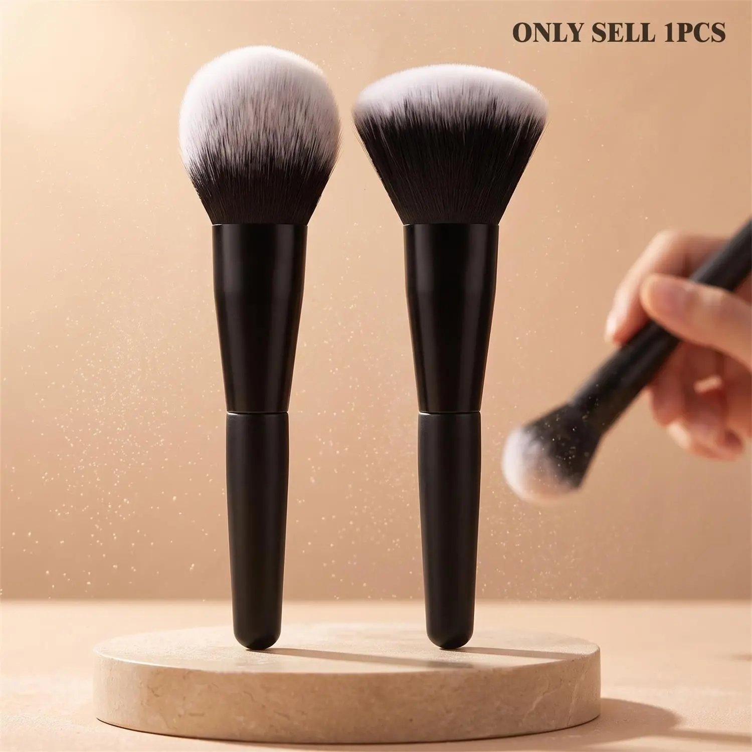 ✨Single Multi‑Function Makeup Brush – Soft, skin‑friendly synthetic fiber bristles, versatile for applying foundation, blush, and contour powder. An all‑in‑one makeup tool for daily use.