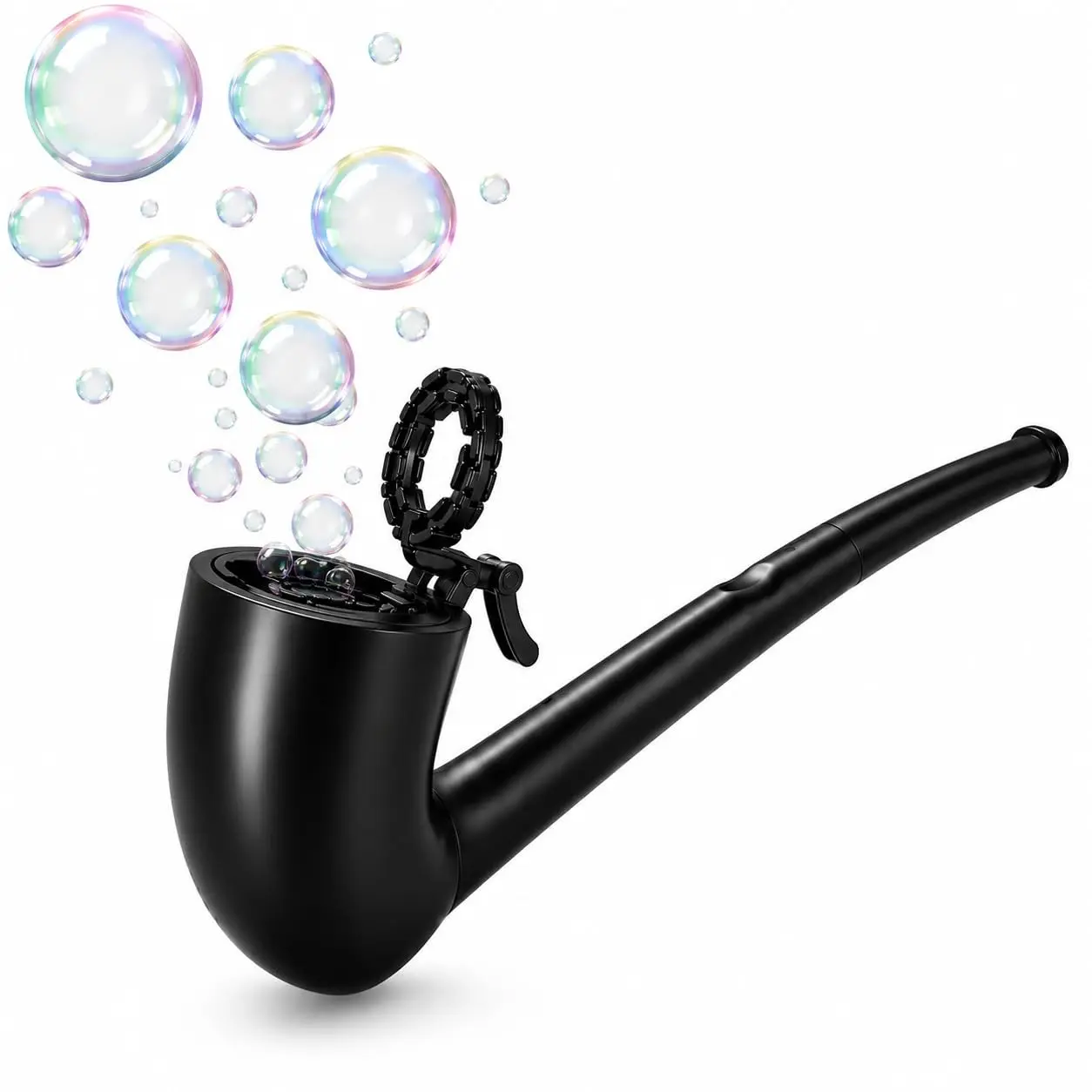 Bubble Wand Blower, Bubble Maker, Unique Tubular Bubble Toy with Bubble Solution, Perfect for Outdoor Fun, Picnics, Celebrations, Includes Base and Liquid