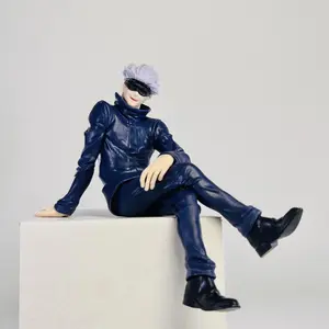 Hot New Jujutsu Kaisen Anime Figure Sitting Satoru Gojo Figure Collection Model PVC Action Figures Anime Decoration Toys Gifts