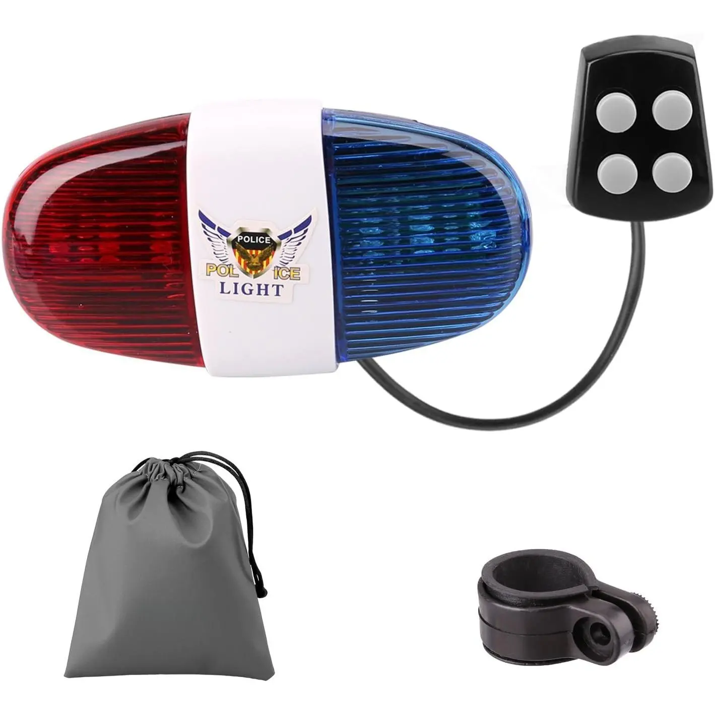 Sound & Light,  LED Horn Siren, 6 LED Lights, 4 Sounds,  Accessories