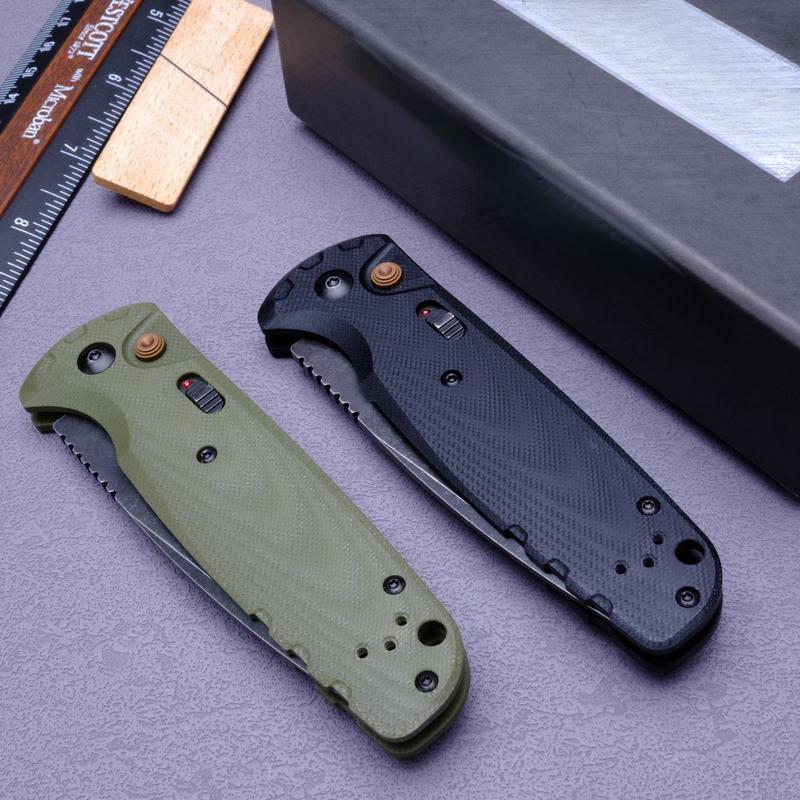 4300 practical folding knife with G10 handles and high-hardness steel, ideal for camping, driving, everyday carry, and package opening. Gift for men