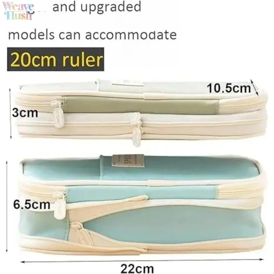 Colorful Gradient Cute Stationery Storage Organizer, Large-Capacity Zippered Pencil Pouch for Teen Girls, Ideal for Back to School Shopping and Gifting