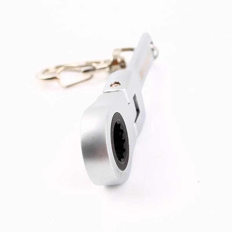 10mm Ratchet Wrench Mini Shaped JDM Metal Racing Keychain Key Chain Ring Keyring
