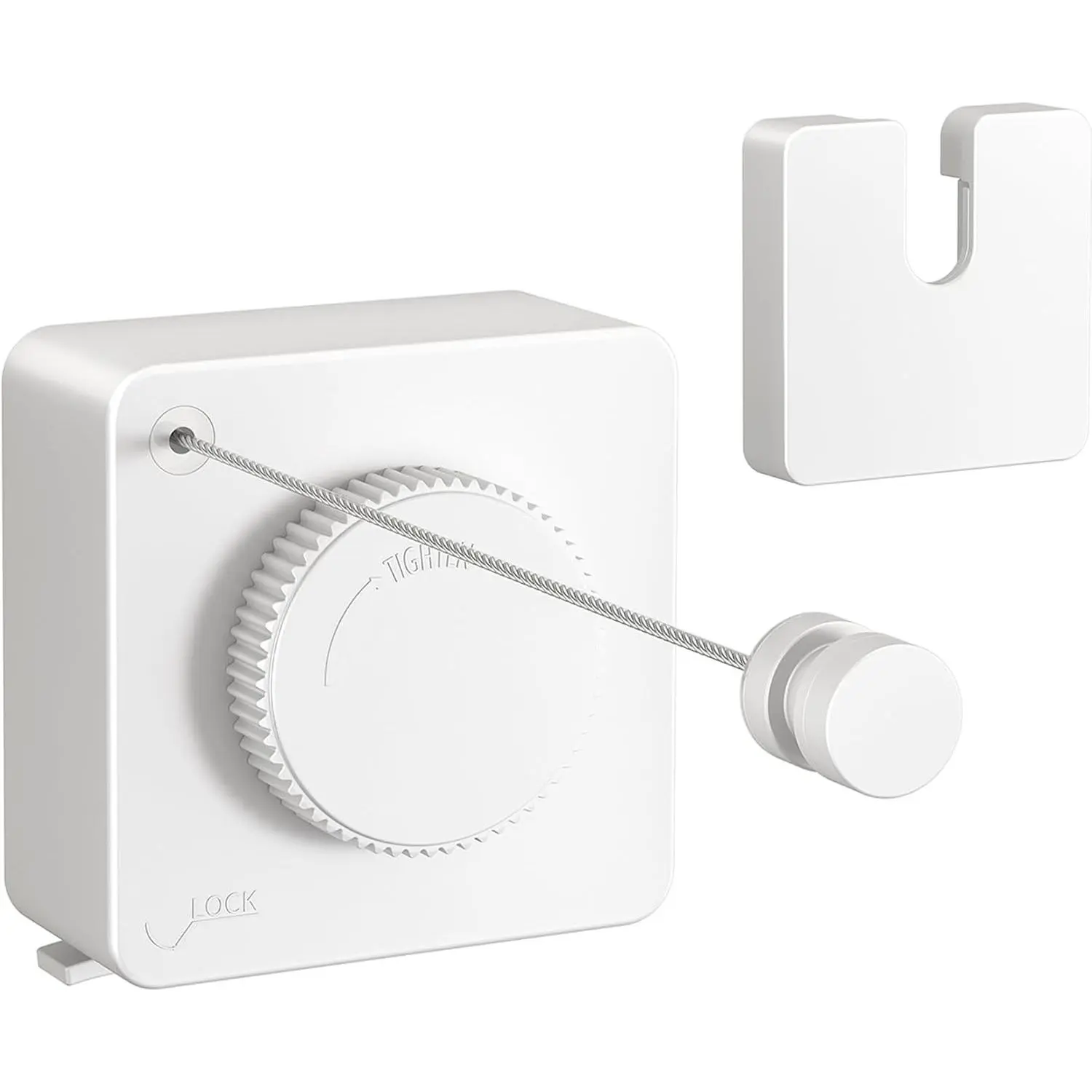 Retractable Clothesline Indoor, 13.7 FT Wall Mounted Single Line, Heavy Duty Stainless Steel with Anti-Sag Lock, White - Laundry Line for Bathroom, Laundry Room, ApartmentGift