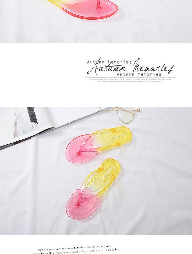 Rainbow Jelly SandalsJelly Flip Flops for Women With Flexible Sole, Soft Footbed Summer Sandals for Women