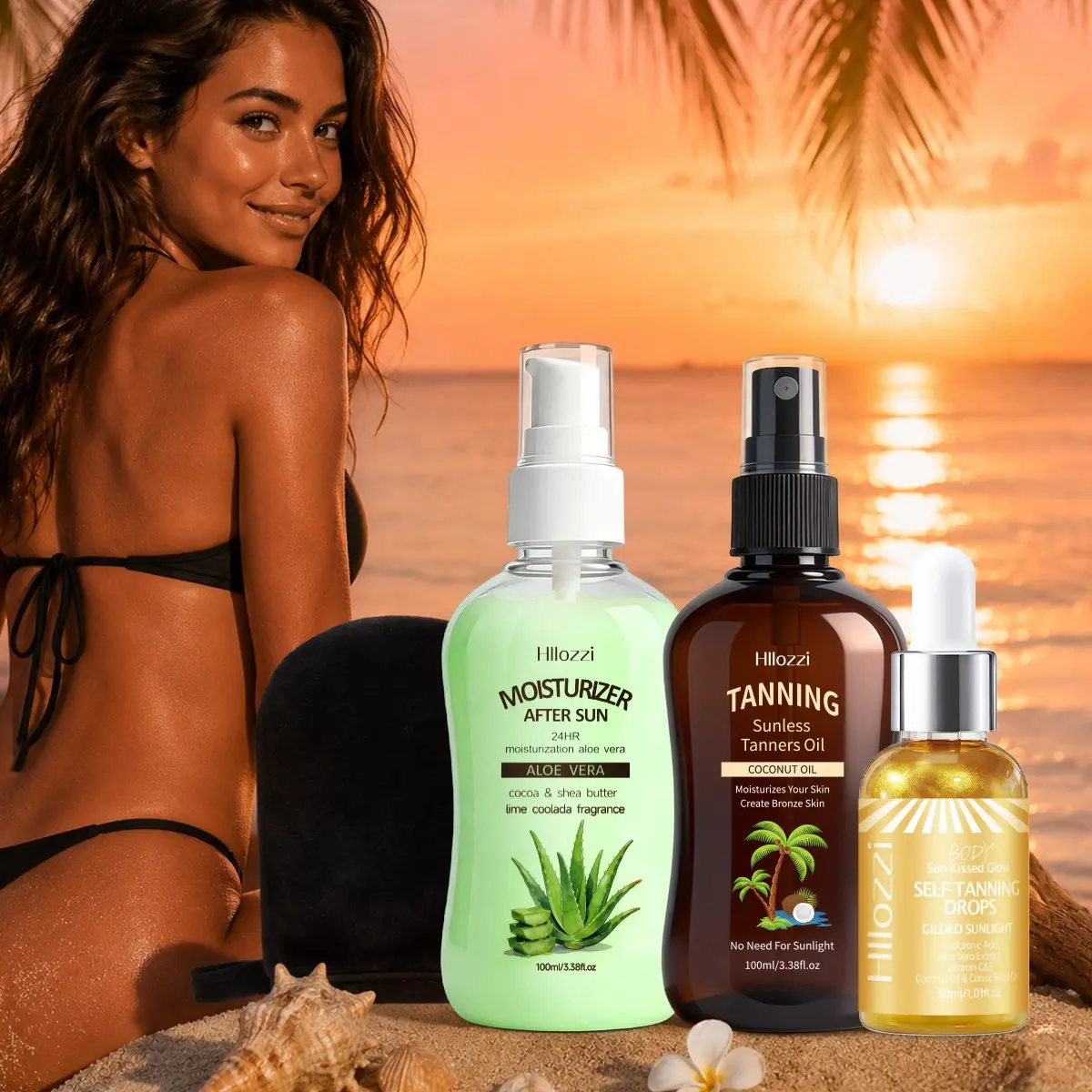 Tanning Oil and Essence Set with Aloe Vera After-Sun Lotion, Best Tanning Lotion, Formaldehyde-Free, No Additives, Protects Skin From Sunburn, Tanning Products