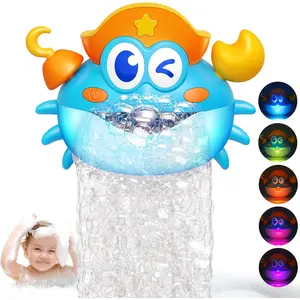 Bath Toys,Light Up Baby Bath Toys Bath Bubble Machine with Colourful RGB Light Great Birthday for Toddler Boys and Girls Tub Toy for Kids Ages 1-3 4-8